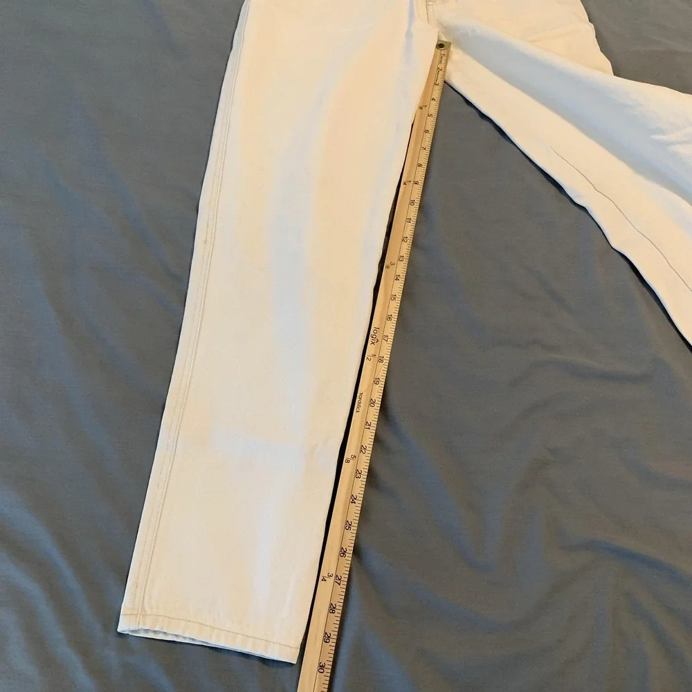 ACA Jeans Womans 30x30 White Stonewashed Regular Fit Straight Denim‎ Pants VTG.